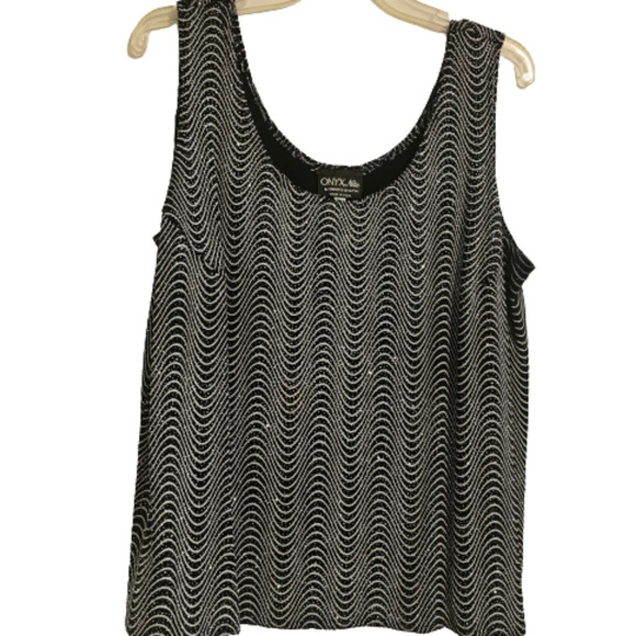 Onyx Nite Black/Silver Sparkling Tank Top - Picture 1 of 6